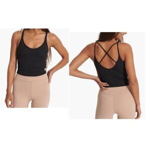 Vuori Women’s Rib Crop Tank Top, Black, Sz. S